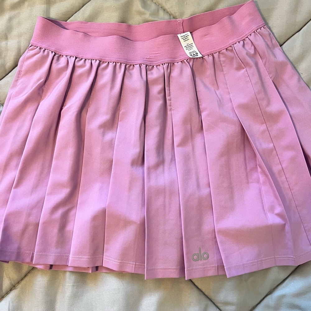ALO Yoga Lavender Pleated Athletic Skirt